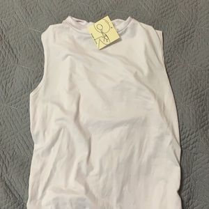 White tank turtle neck